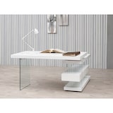 thumbnail of Angel Cerdá Escritorio oficina blanco y cristal 3002C 140 x 127 x 75