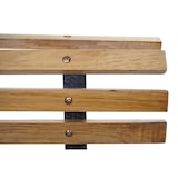 thumbnail of Tuinbank HWC-F97, parkbank houten bank, 2-zits gietijzer hout 122cm 22kg ~ lichtbruin