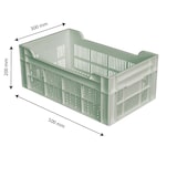 thumbnail of GILAC Caisse ajourée sans poignée empilable 500 X 300 20 L - vert amande - Vert amande Gilac Maison G182075