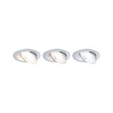 thumbnail of Paulmann Spot encastré LED White Select Aumus Kit de 3   rond 105mm 90°  3x5W 3x700lm 230V gradable 2700 - 6500K Chrome mat 92256