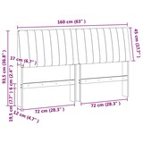thumbnail of vidaXL Gestoffeerd hoofdbord Donkergrijs 160 cm Massief grenenhout