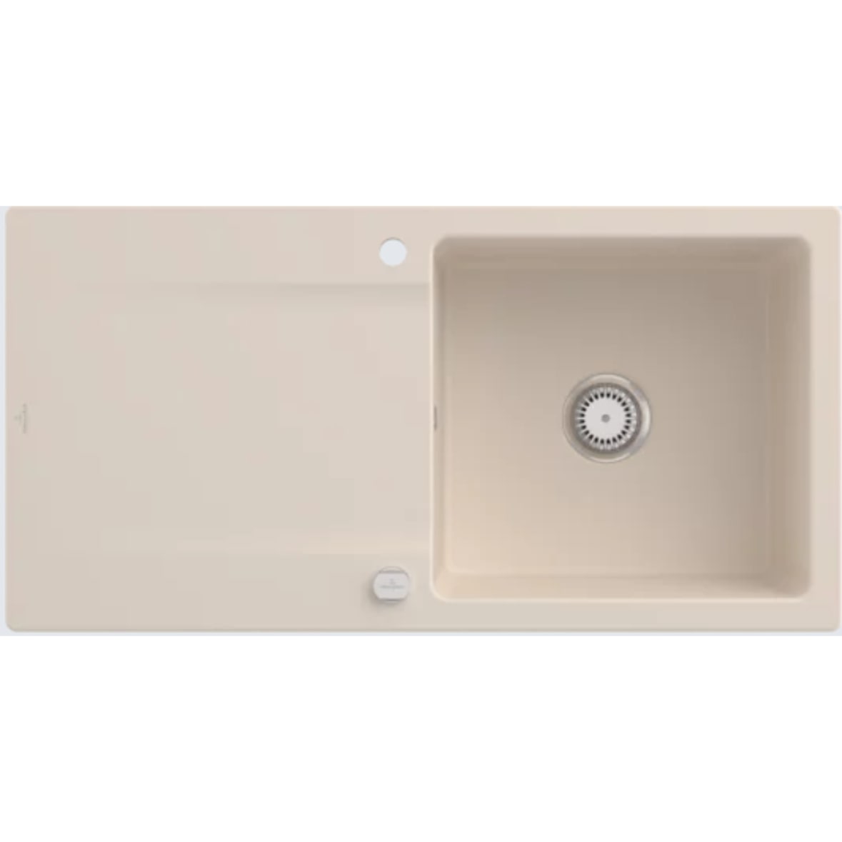 Villeroy&Boch Spülbecken, Küchenspüle Siluet 60 Ivory 100x51cm, Unterschrankbreite 60 cm