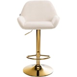 thumbnail of Barkruk Braga goud fluweel creme