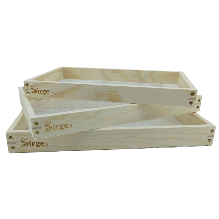 3 Droogbakken voor verse pasta Sirge lange en korte droger voor verse pasta