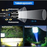 thumbnail of Taschenlampe LED Aufladbar, 2000 Lumen, 300 m Zoom, Wasserdicht