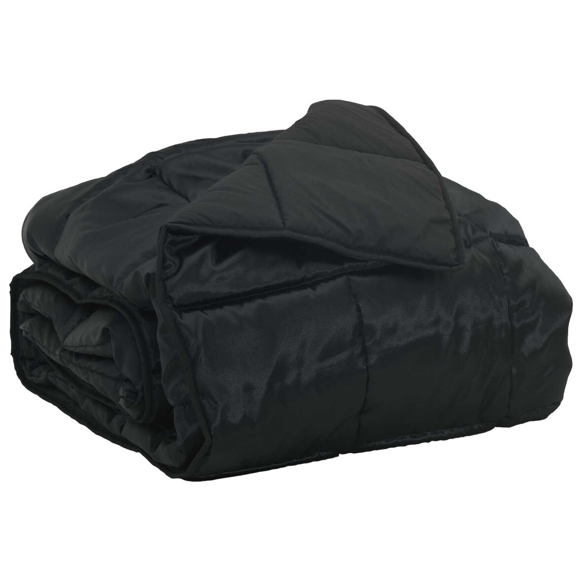 vidaXL Sommerdecke Schwarz 220 x 155 cm Satin und Mikrofaser