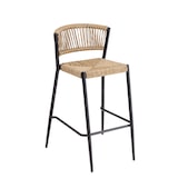 thumbnail of METRO PROFESSIONAL Cadeira de bar empilhável Lario, alumínio/poliuretano, design de corda, preto