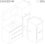 thumbnail of Les Petits Champs Einbau-Weinkühlschrank 149 Flaschen CAVCED149, Kapazität 325L, 2 Temperaturzonen, Edelstahl, Anti-UV, LED