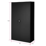 thumbnail of tectake Armário de arquivo com 5 alturas 40x80x180cm  preto - 404378