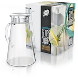 thumbnail of Arendo Glaskaraffe 1900 ml, Edelstahl-Deckel, hitze- und kältebeständig, BPA frei