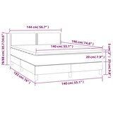 thumbnail of vidaXL Boxspringbett mit Matratze & LED Blau 140x190 cm Stoff