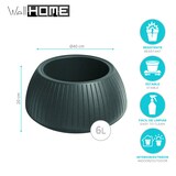 thumbnail of WellHome - Blumentopf aus Rotationsgeformtes Polyethylen 6L Ø40x20cm in farbe Graphit - Coro Bowl