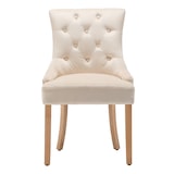 thumbnail of SIT Möbel Samt-Stuhl, 2er Set | mit Knopfheftung im Rücken | Bezug Samt creme | Beine Hevea natur | B 56 x T 63 x H 91 cm | 19000-24 | Serie STUHL