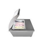 thumbnail of METRO PROFESSIONAL Vitrina de congelación de sobremesa para helados GIV1087C, 86.7 x 73.5 x 44.6 cm, 20 L, plata