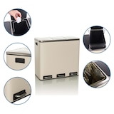 thumbnail of Recogedor de residuos / sistema de separación de residuos Clean 9 - 54L (3x18L) acero beige hjh OFFICE