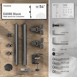 thumbnail of ONKRON Doppel Monitorhalterung für 2 Monitore 13-34", bis 8 kg, VESA 75x75 & 100x100, schwenkbar, drehbar, neigbar, Schwarz D208E