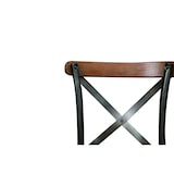 thumbnail of METRO PROFESSIONAL Chaise de restaurant Cross Antik II set de 2, acier/frêne, brun noyer/noir