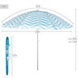 thumbnail of Aktive sombrilla de playa antiviento 8 varillas 220 cm olas playa