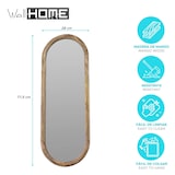 thumbnail of WellHome - Ovaler Spiegel 28x2,5x77,5 cm aus Holz und Glas