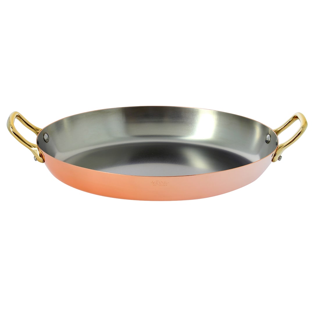 de buyer ovale pfanne mit 2 messinggriffen 32x23 cm inocuivre