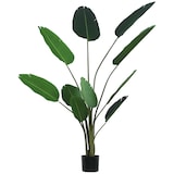 thumbnail of Outsunny Planta Artificial de Decoração Planta Palmeira Artificial com Vaso 10 Folhas para Exterior e Interior Ø18x180cm Verde