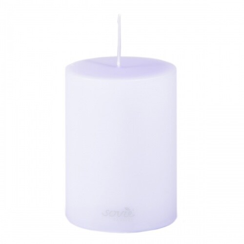 Sovie CANDLES Stumpenkerze in Lila Ø 70 mm x H 100 mm - 12 Stück - Brenndauer ca. 52 Std. - Flachkopf Kerze