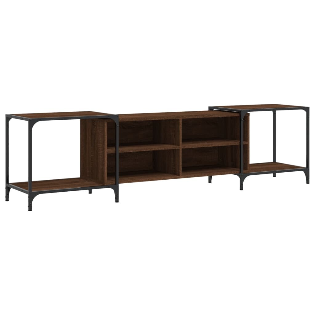 Helloshop26 - Multimedia-TV-Ständer TV-Regal TV-Schrank Esszimmer Wohnzimmer Schlafzimmer Eiche 203 x 37 x 50 cm braunes 02_0027208