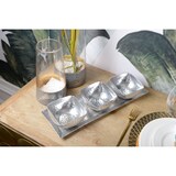 thumbnail of Vase Conique Transparent Et Argent H28Cm