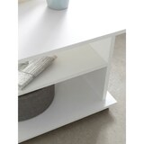 thumbnail of Design Couchtisch WL5.738 95 x 51 x 54,5 cm Weiß Drehbar mit Rollen, Wohnzimmertisch Coffee Table, Sofatisch Loungetisch Holz, Kaffeetisch mit
