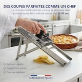 thumbnail of Louis tellier -  Mandoline inox professionnelle avec chariot -  3 & 10 mm -  20638CHB