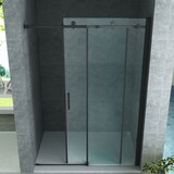 thumbnail of Aloni Nischentür Schiebetür Klarglas 140x200 Schwarz Matt