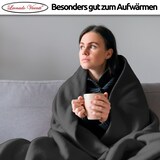 thumbnail of Kuscheldecke Schwarz 150x200 cm Wolldecke Fleece extra weiche Wohndecke Sofa