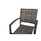 thumbnail of METRO PROFESSIONAL Fauteuil empilable Palermo, aluminium/poly rotin, gris foncé