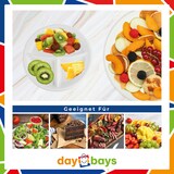 thumbnail of DayBays Plastikteller 3 Geteilt 500 Stk. Weiß Rund Menüteller Plastik Teller 22 cm Einweg Spülmaschinenbeständig