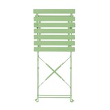 thumbnail of Chaises de terrasse pliantes en acier Bolero vert clair (Lot de 2)
