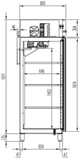 thumbnail of GastroHero Tiefkühlschrank TKSN-PROFI700 | 610 Liter | Edelstahl | GN 2/1 | Umluftkühlung | Digitalthermostat | Profi Gewerbe Tiefkühler
