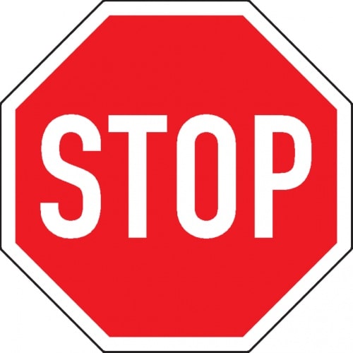 Verkehrszeichen Halt! Vorfahrt gewähren!, Nr.206, Aluminium RA1, Anti-Sticker, 900x900mm