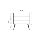 thumbnail of Cómoda Trio-729 sonoma roble 80x40x90 cm