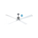 thumbnail of Deckenventilator mit WLAN CasaFan ECO NEO III 152 cm 948333 W Motor aus gebürstetem Chrom / Wendeflügel Weiß und Hellgrau