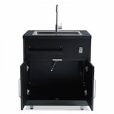 thumbnail of Mueble fregadero de 2 puertas para cocina exterior, negro