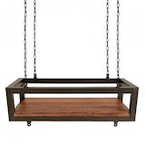 thumbnail of Hängendes Deckenregal FLOWERS 55 cm BRAUN mit Ketten für Blumen Vertikaler Flaschenhalter aus Glas für den Garten, Bar, Küche von Yelloo