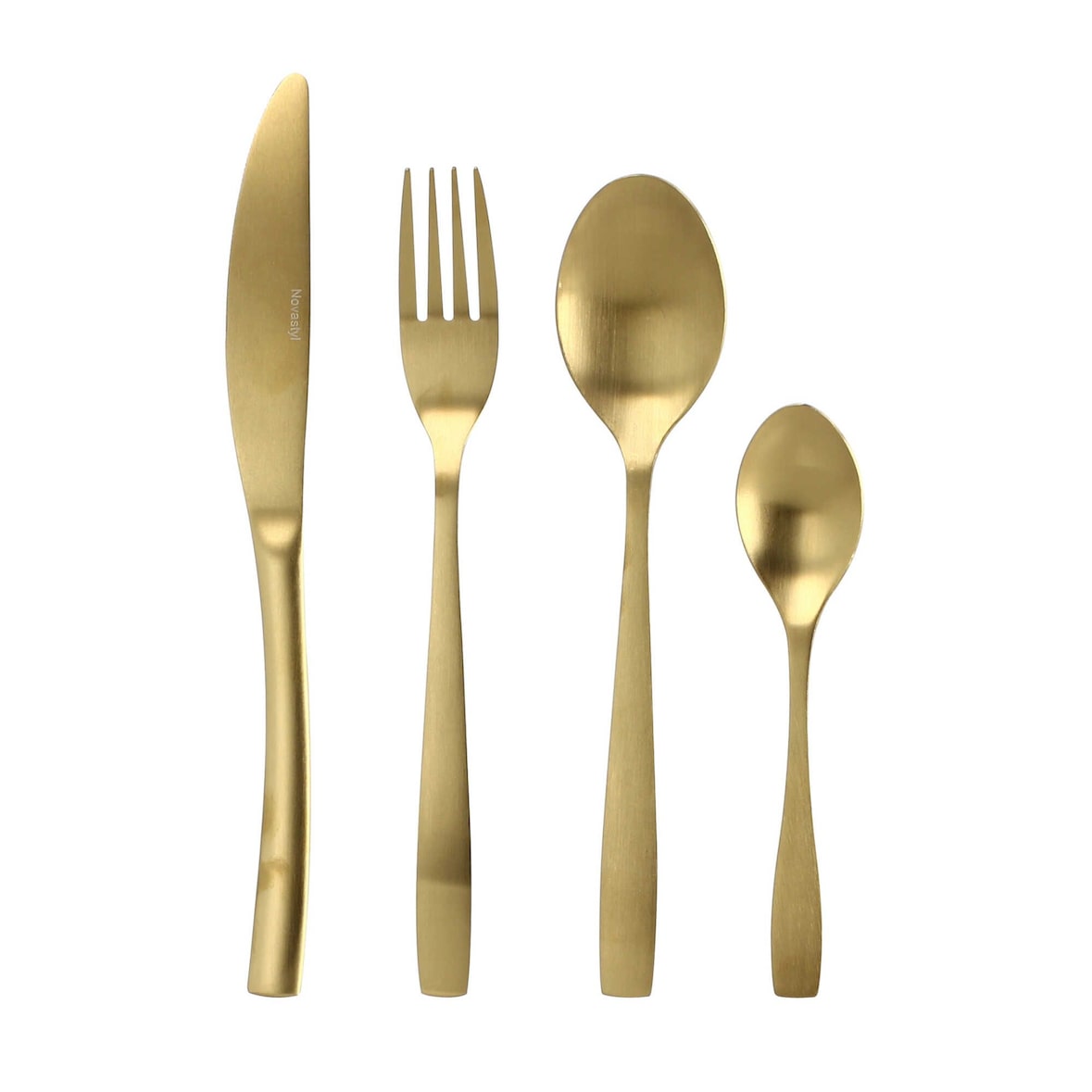 Novastyl - Menagere Lima 24 Pieces En Acier Inoxydable Couleur Or