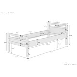 thumbnail of Massivholzbett Überlänge Seniorenbett Buche 90x220 Einzelbett hohes Bett V-60.74-09-220  Federholzrahmen inkl.