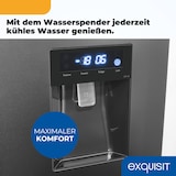 thumbnail of Exquisit Frenchdoor-Kühlschrank, 506 L, Kombigerät, 2-in-1, Kühl- und Gefrierteil,  Wasserspender, inoxlook, FD5490-160-WS-202E inoxlook-az