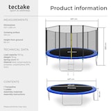 thumbnail of tectake Trampolino con rete di protezione  Nero/Blu