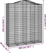 thumbnail of vidaXL Gabionen mit Hochbogen 9 Stk. 200x50x220/240cm Verzinktes Eisen