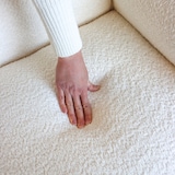 thumbnail of Loungestoel / relaxfauteuil VERDUNA stof bouclé wit hjh LIVING