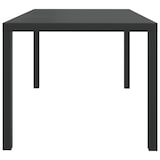 thumbnail of Mesa de jardín de aluminio y WPC negra 150x90x74 cm