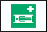 thumbnail of Krankentrage Symbol A6 (105x148mm) Schild