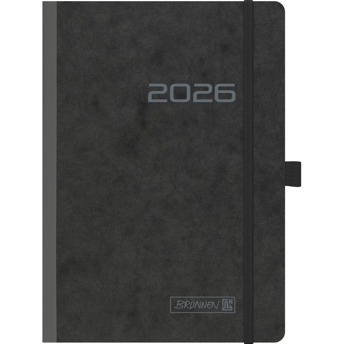 Buchkalender 796 A5 1 Woche/2 Seiten Karton schwarz 2026.